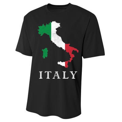 Map Of Italy  Performance Sprint T-Shirt