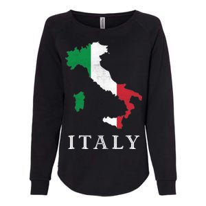 Map Of Italy  Womens California Wash Sweatshirt