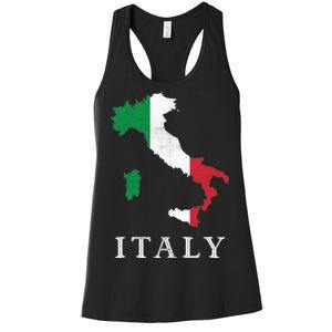 Map Of Italy  Women's Racerback Tank