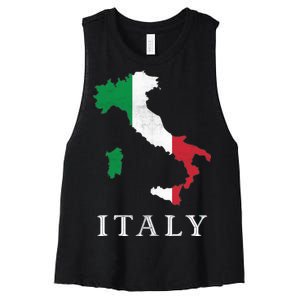 Map Of Italy  Women's Racerback Cropped Tank