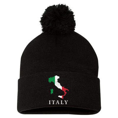 Map Of Italy  Pom Pom 12in Knit Beanie