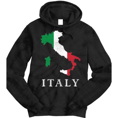 Map Of Italy  Tie Dye Hoodie