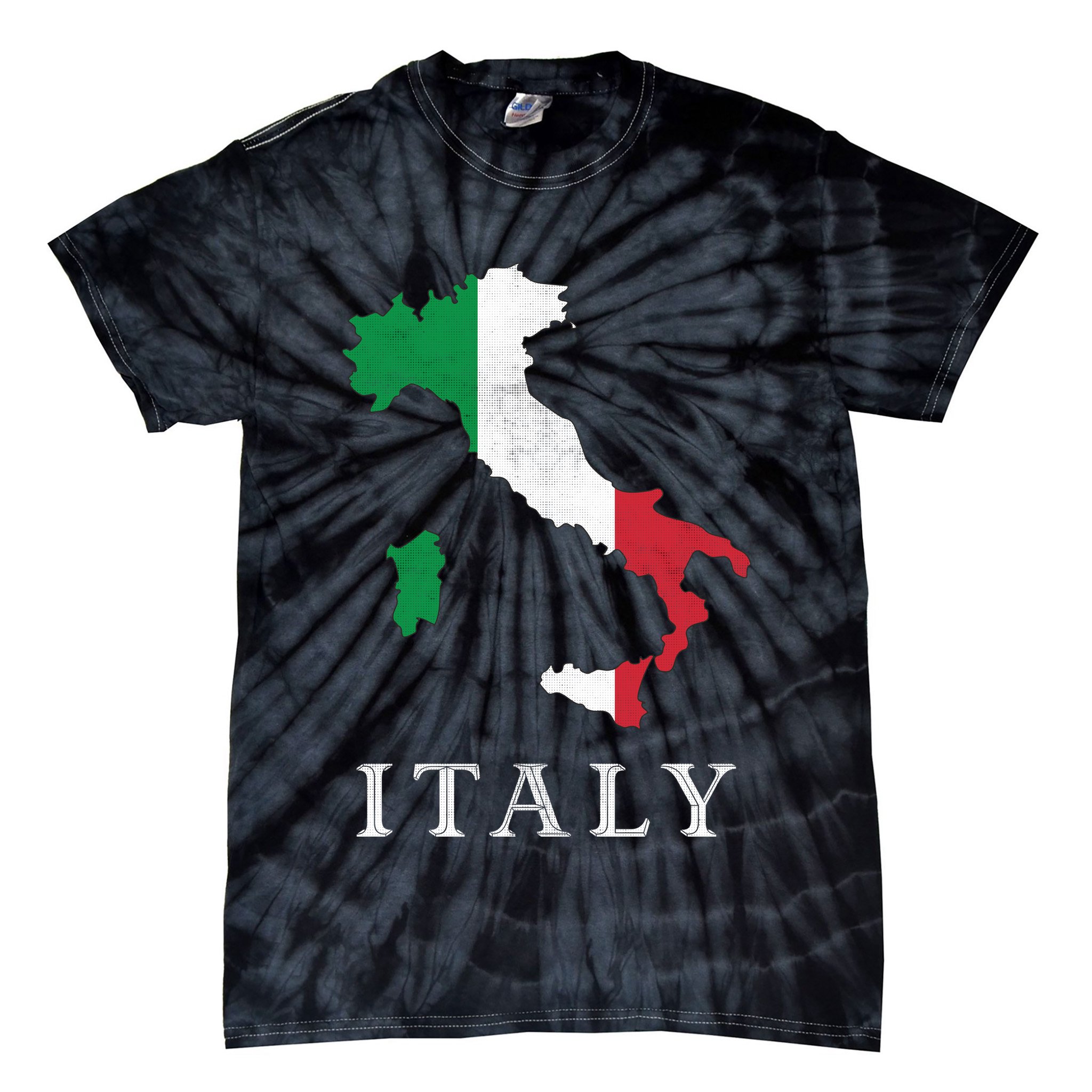 Map Of Italy  Tie-Dye T-Shirt