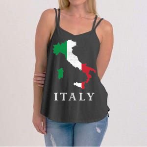 Map Of Italy  Women's Strappy Tank