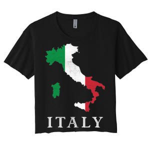 Map Of Italy  Women's Crop Top Tee