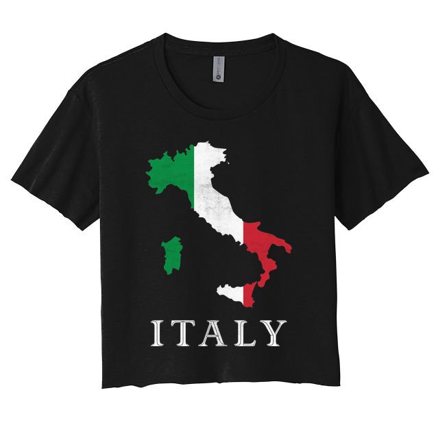 Map Of Italy  Crop Top
