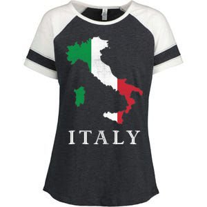 Map Of Italy  Enza Ladies Jersey Colorblock Tee