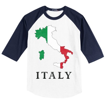 Map Of Italy  Baseball Sleeve Shirt