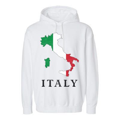 Map Of Italy  Garment-Dyed Fleece Hoodie