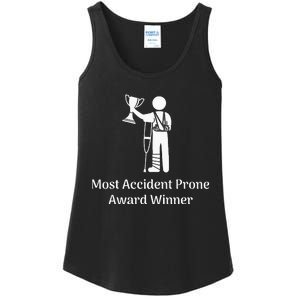 Most Accident Prone Award Winner Injury Funny Get Well Soon Ladies Essential Tank