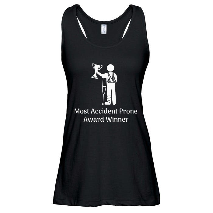 Most Accident Prone Award Winner Injury Funny Get Well Soon Ladies Essential Flowy Tank