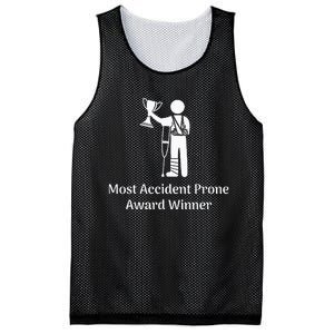 Most Accident Prone Award Winner Injury Funny Get Well Soon Mesh Reversible Basketball Jersey Tank