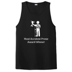 Most Accident Prone Award Winner Injury Funny Get Well Soon PosiCharge Competitor Tank