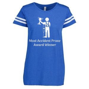 Most Accident Prone Award Winner Injury Funny Get Well Soon Enza Ladies Jersey Football T-Shirt