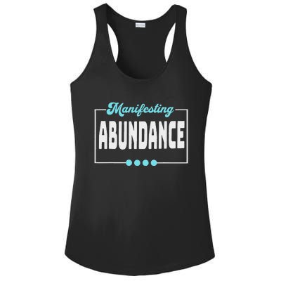 Manifesting Abundance Positive Affirmation Ladies PosiCharge Competitor Racerback Tank