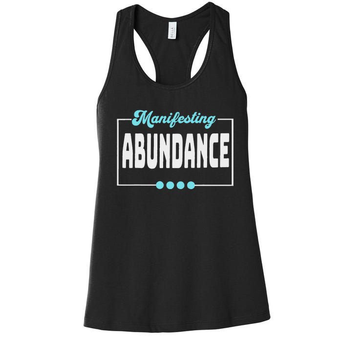 Manifesting Abundance Positive Affirmation Women's Racerback Tank