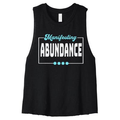 Manifesting Abundance Positive Affirmation Women's Racerback Cropped Tank