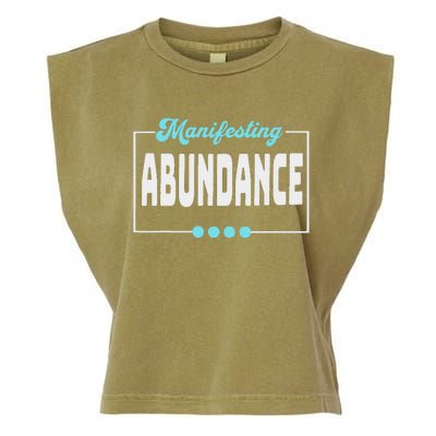 Manifesting Abundance Positive Affirmation Garment-Dyed Women's Muscle Tee