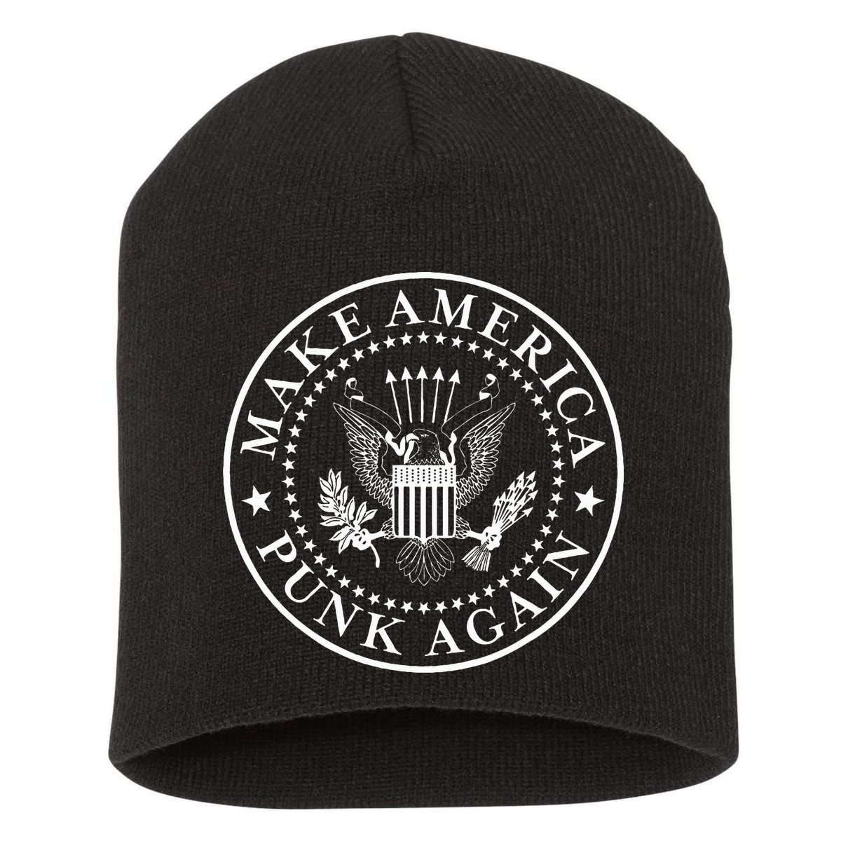 Make America Punk Again Vintage Punk Rock 80s Short Acrylic Beanie