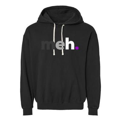 Meh Asexual Pride LGBTQ Ace Flag Funny LGBT Asexuality Garment-Dyed Fleece Hoodie