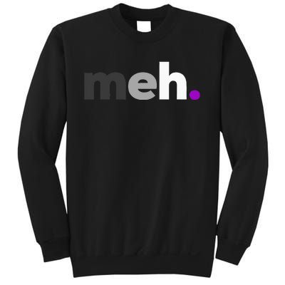 Meh Asexual Pride LGBTQ Ace Flag Funny LGBT Asexuality Sweatshirt