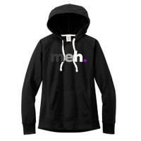 Meh Asexual Pride LGBTQ Ace Flag Funny LGBT Asexuality Women's Fleece Hoodie