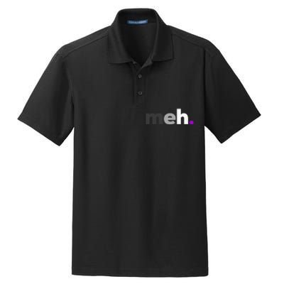 Meh Asexual Pride LGBTQ Ace Flag Funny LGBT Asexuality Dry Zone Grid Polo