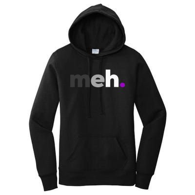 Meh Asexual Pride LGBTQ Ace Flag Funny LGBT Asexuality Women's Pullover Hoodie