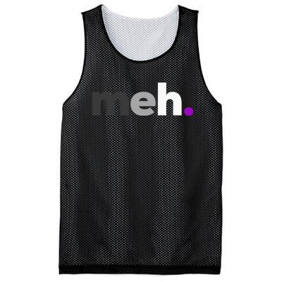 Meh Asexual Pride LGBTQ Ace Flag Funny LGBT Asexuality Mesh Reversible Basketball Jersey Tank