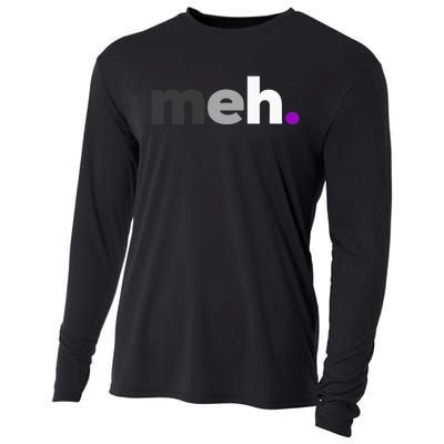 Meh Asexual Pride LGBTQ Ace Flag Funny LGBT Asexuality Cooling Performance Long Sleeve Crew