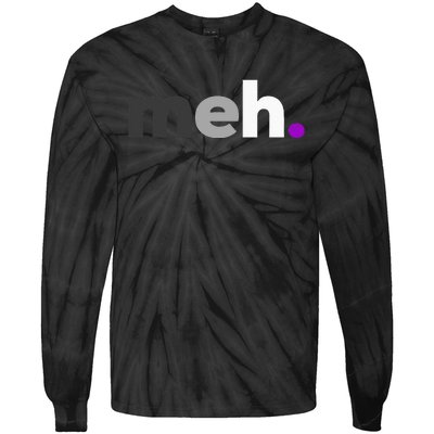 Meh Asexual Pride LGBTQ Ace Flag Funny LGBT Asexuality Tie-Dye Long Sleeve Shirt