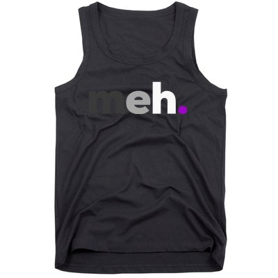 Meh Asexual Pride LGBTQ Ace Flag Funny LGBT Asexuality Tank Top