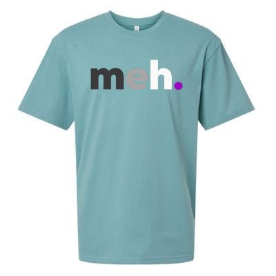 Meh Asexual Pride LGBTQ Ace Flag Funny LGBT Asexuality Sueded Cloud Jersey T-Shirt