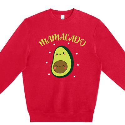 Mamacado Avocado Pregnant Mom Pregnancy Avo Premium Crewneck Sweatshirt