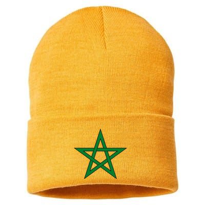 Moorish American Proud Moors Moorish Moroccan Flag Amexem Sustainable Knit Beanie