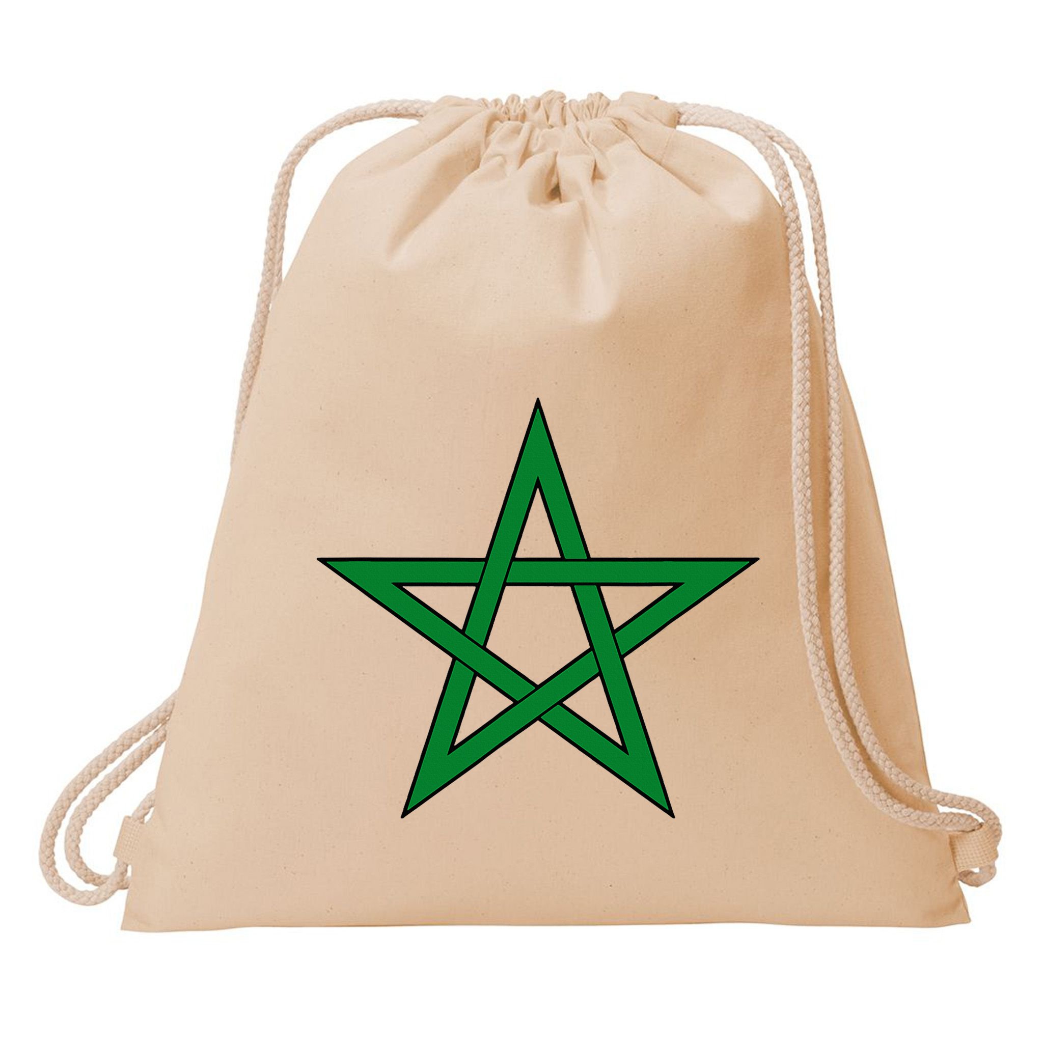 Moorish American Proud Moors Moorish Moroccan Flag Amexem Drawstring Bag