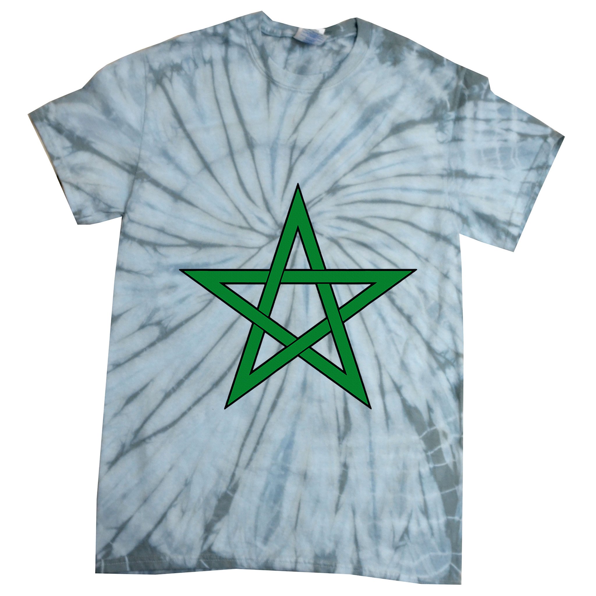 Moorish American Proud Moors Moorish Moroccan Flag Amexem Tie-Dye T-Shirt