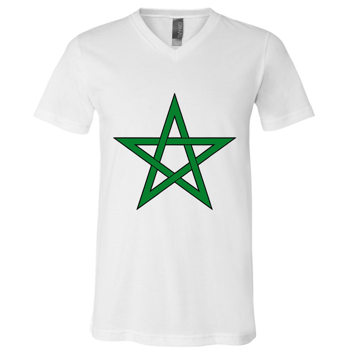 Moorish American Proud Moors Moorish Moroccan Flag Amexem V-Neck T-Shirt