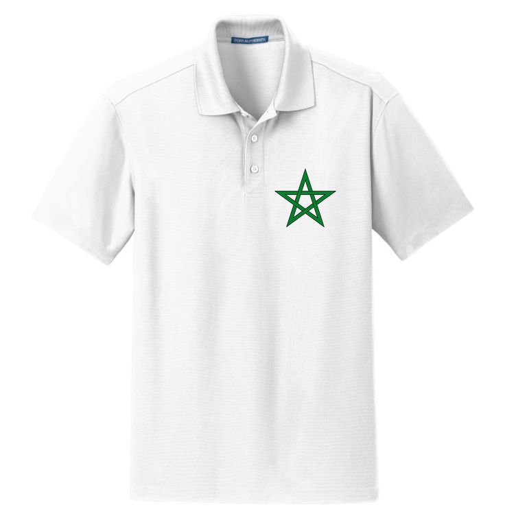 Moorish American Proud Moors Moorish Moroccan Flag Amexem Dry Zone Grid Polo