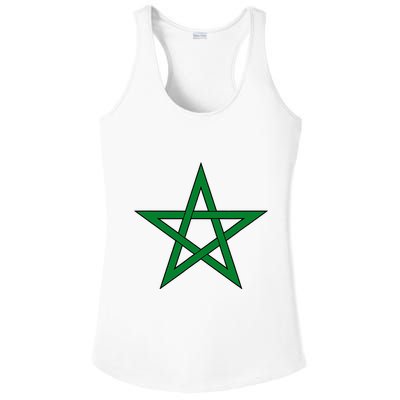 Moorish American Proud Moors Moorish Moroccan Flag Amexem Ladies PosiCharge Competitor Racerback Tank
