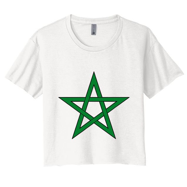 Moorish American Proud Moors Moorish Moroccan Flag Amexem Crop Top
