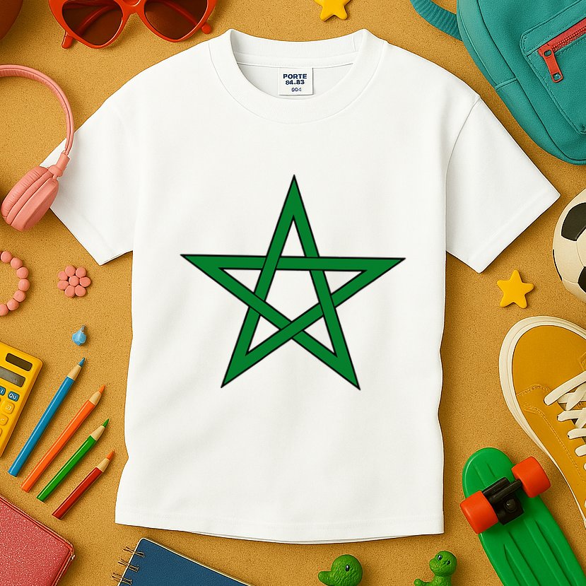 Moorish American Proud Moors Moorish Moroccan Flag Amexem Kids T-Shirt