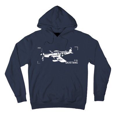 Military Aircraft P51 Mustang Hoodie