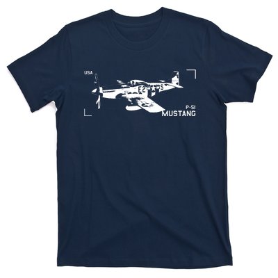 Military Aircraft P51 Mustang T-Shirt