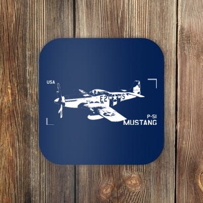 Military Aircraft P51 Mustang Coaster