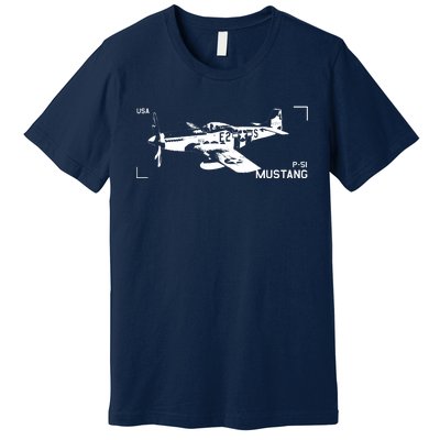 Military Aircraft P51 Mustang Premium T-Shirt