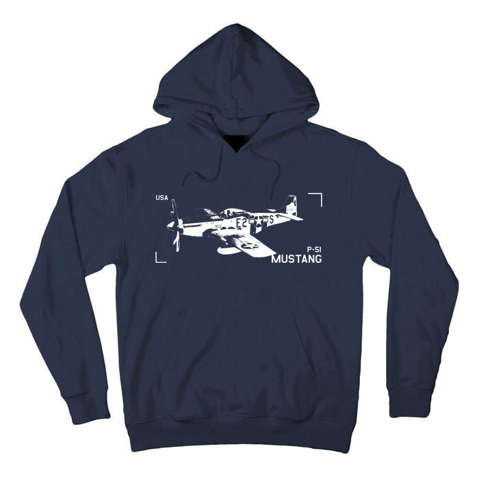 Military Aircraft P51 Mustang Tall Hoodie