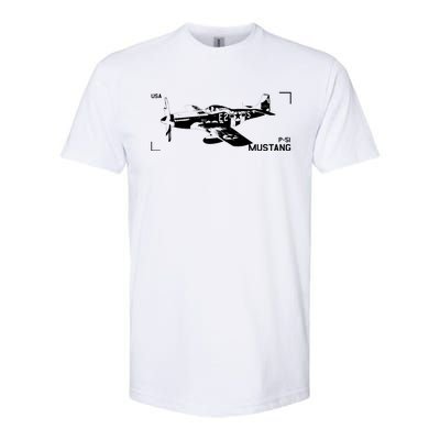 Military Aircraft P51 Mustang Softstyle CVC T-Shirt