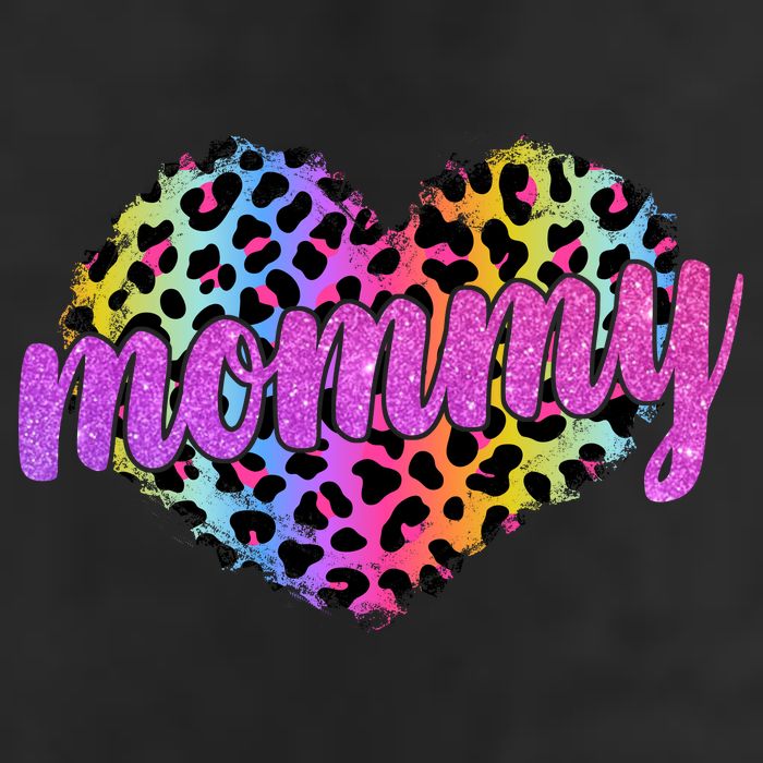 Mommy Animal Print Mothers Day 7 Panel Mesh Trucker Snapback Hat