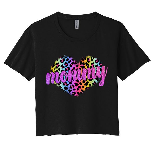Mommy Animal Print Mothers Day Crop Top